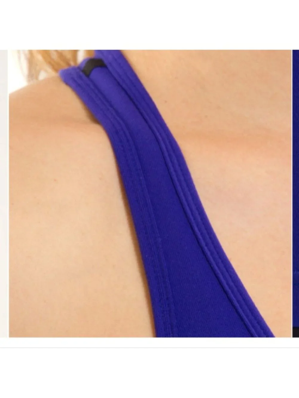 Lululemon Cool Racerback *Bonded reversible Pigment Blue / Black stripe